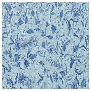 Aquamarine Blaublumen auf Skulpturen strukturiert Stoff