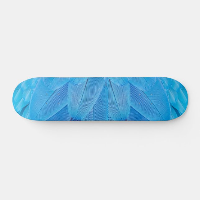Aquamarine blaue Federn des Macaw Parrot Skateboard (Horizontal)