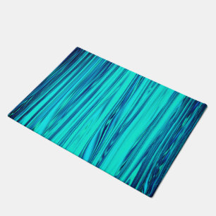 Aquamarine Blaue Ozeanwelle Shiny Abstrakte Niedli Fußmatte