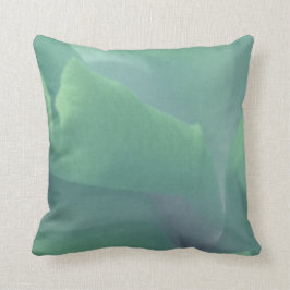Aquamarine blaue und grüne Petalen Kissen