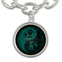 Aquamarine blaue und schwarze Yin Yang Rosen