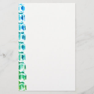 Aquamarine blaue Vintage Diamanten, aquamarine bla Briefpapier