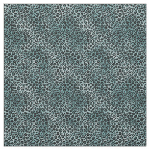 Aquamarine Blauer Leopardendruck Stoff