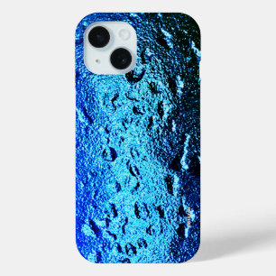 Aquamarine blaugrüne Shiny Wet Slick Raindrops Case-Mate iPhone Hülle