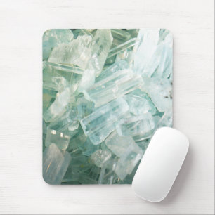 Aquamarine Blue Beryl Gemstone Mouse Pad Mousepad
