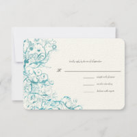 Aquamarine Blue Birds Wirbel Hochzeitsszenario RSV