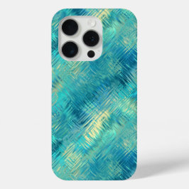 Aquamarine Blue Crystal Gel Textur iPhone 15 Pro Hülle