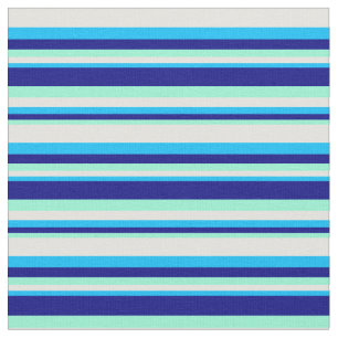 Aquamarine, Blue, Deep Sky Blue und Light Cyan Stoff