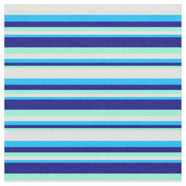 Aquamarine, Blue, Deep Sky Blue und Light Cyan Stoff (Nahaufnahme)