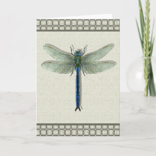 Aquamarine Blue-Dragonfly-Karte Feiertagskarte