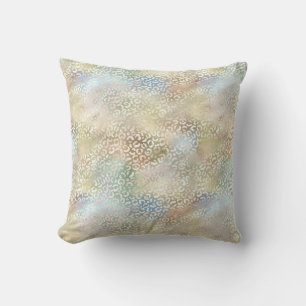 Aquamarine Blue Gold Green Glaopard Kissen