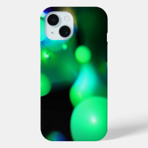 AQUAMARINE BLUE GREEN FRAKTAL-BUBBLES IN SCHWARZ Case-Mate iPhone HÜLLE