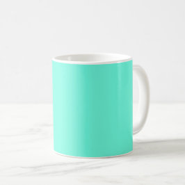 Aquamarine Blue Green Türkis Solid Color Kaffeetasse