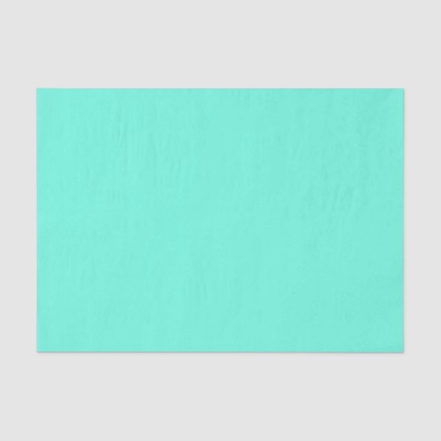 Aquamarine Blue Green Türkis Solid Color Seidenpapier (Vorderseite)