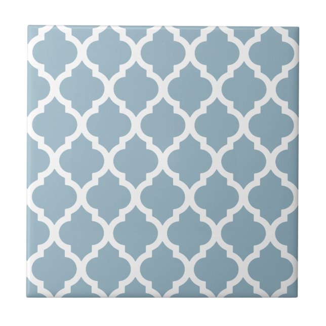 Aquamarine Blue Marokkanischer Tile Trellis Fliese (Vorderseite)