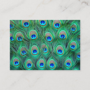 Aquamarine Blue Peacock Business Cards Visitenkarte