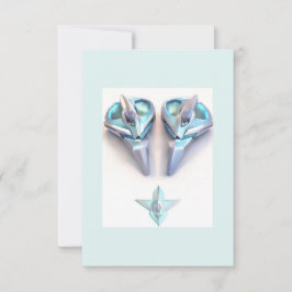 Aquamarine Blue Silberherz Schmuck Vielen Dank Dankeskarte