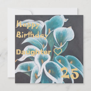 Aquamarine Blume Malen von benutzerdefinierten Toc Karte