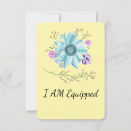 Aquamarine Blume mit I Am ausgerüstete Karte
