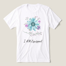 Aquamarine Blume mit Ich bin ausgerüstet Tri-Blend Shirt