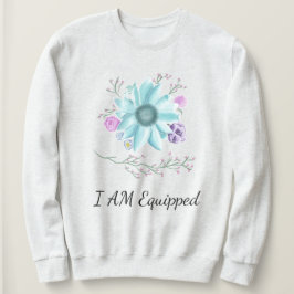 Aquamarine Blume mit Reben Ich bin ausgerüstet Sweatshirt