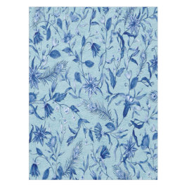 Aquamarine Blüten auf einer Skulpturenstruktur Tischdecke