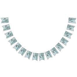 Aquamarine Blütenjagdflagge Wimpelkette