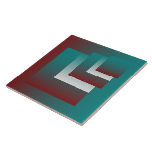 Aquamarine bordeauxfarbene Fenster Fliese