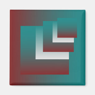 Aquamarine bordeauxfarbene Fenster Magnet