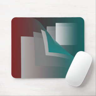Aquamarine bordeauxfarbene Seiten Mousepad