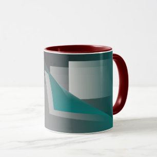 Aquamarine bordeauxfarbene Seiten Tasse