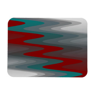 aquamarine bordeauxfarbene Wellen Magnet