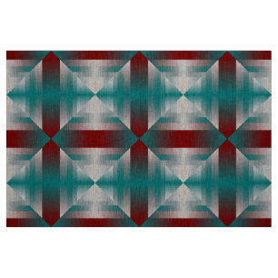 aquamarine bordeauxrote Dreiecke Stoff