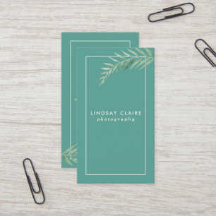Aquamarine botanische Geschäfts-Karten Visitenkarte