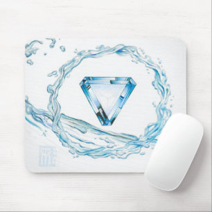 Aquamarine Core Gemstone Mousepad