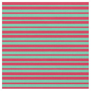 Aquamarine & Crimson Colored Lines Stoff