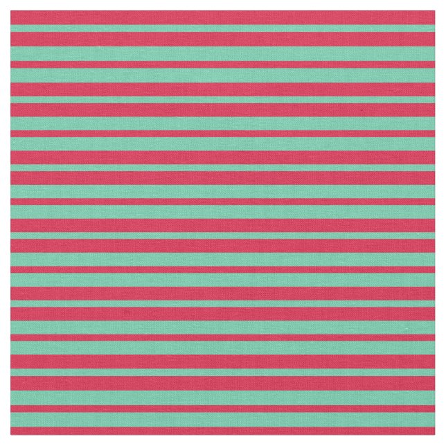 Aquamarine & Crimson Colored Lines Stoff (Nahaufnahme)
