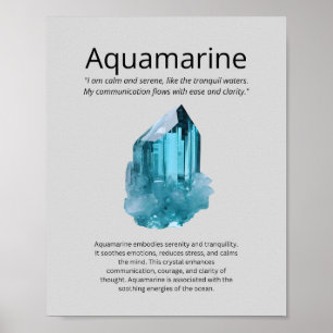 Aquamarine Crystal Poster