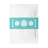 Aquamarine D20-Würfel-Bands