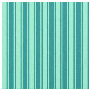 Aquamarine & Dark Cyan Lined Pattern Stoff