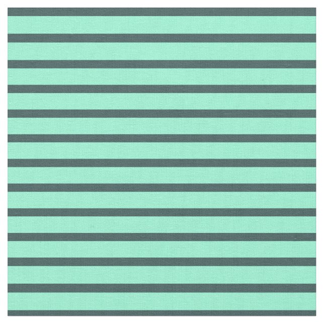 Aquamarine & Dark Slate Grau Lines Stoff (Nahaufnahme)