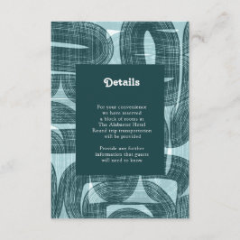 Aquamarine Details zu Retro-Bögen und -Linien Begleitkarte