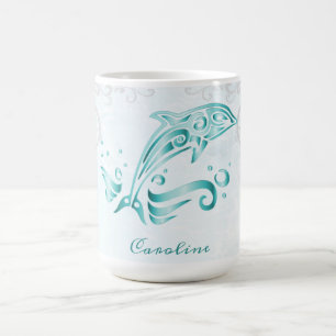 Aquamarine Dolphin Personalisiert Coffee Tasse