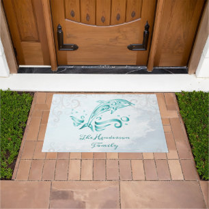 Aquamarine Dolphin Personalisiert Doormat Fußmatte