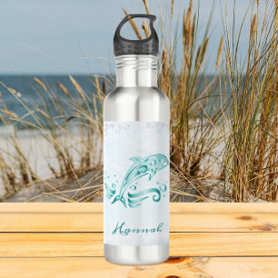 Aquamarine Dolphin Personalisiert Edelstahlflasche