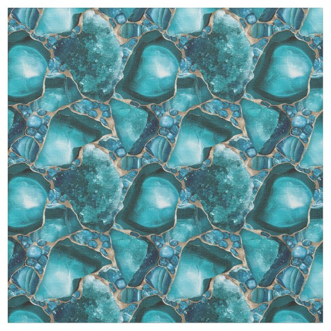 Aquamarine Edelsteine Stoff (Nahaufnahme)