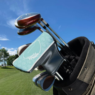 Aquamarine elegante Damask Golf Head Cover Headcover