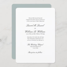 Aquamarine Eltern der Braut Einladung zur Hochzeit