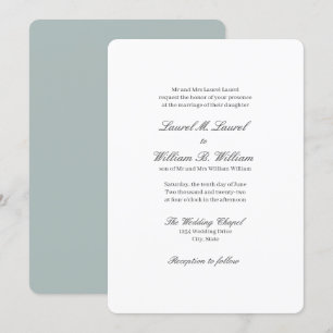 Aquamarine Eltern der Braut Einladung zur Hochzeit