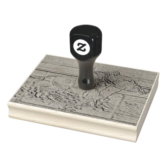 Aquamarine Etched Look Racing Silhouette Gummistempel (Stempel)